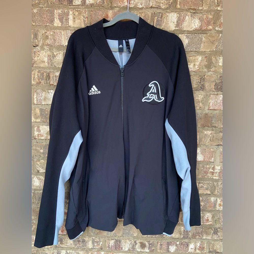 ADIDAS VARSITY LETTER TRACK JACKET BLACK FGREY FP8390 MEN'S BIG & TALL SIZE 4XL